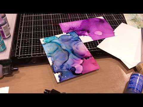 Tim Holtz shares another technique using Alcohol Ink Alloys on Yupo - Creativation 2020
