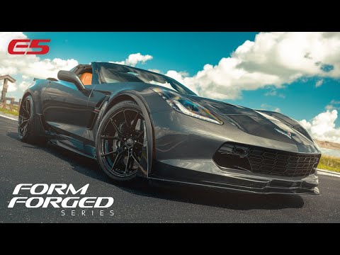 Corvette C7 Grand Sport on E5 Wheels Daytona finished in Gloss Black