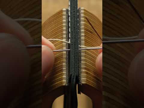 #shorts ✨Saddle Stitch | Handmade Leather Stitching