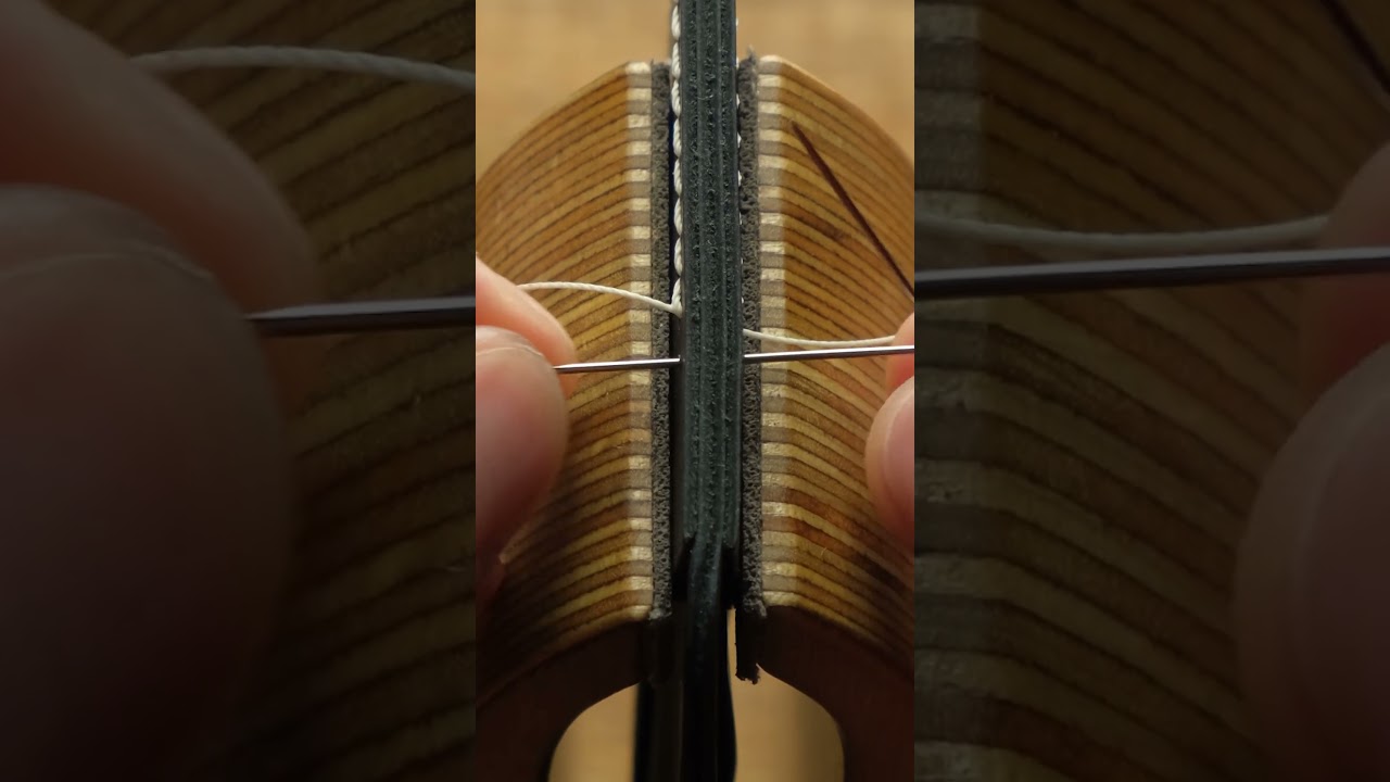 #shorts ✨Saddle Stitch | Handmade Leather Stitching