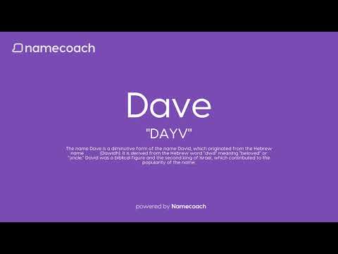 How to Pronounce Dave