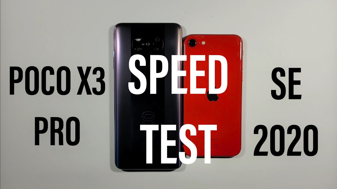 Xiaomi Poco X3 Pro vs Iphone SE 2020 Speed Test