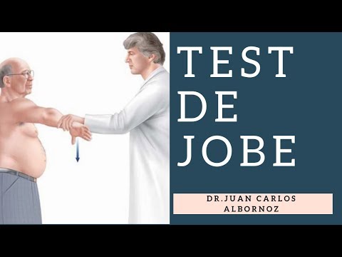 Test de Jobe para diagnóstico de lesiones del supraespinoso