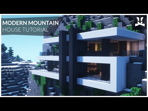 Minecraft: MODERN MOUNTAIN HOUSE (How to Build: Relaxing Tutorial)