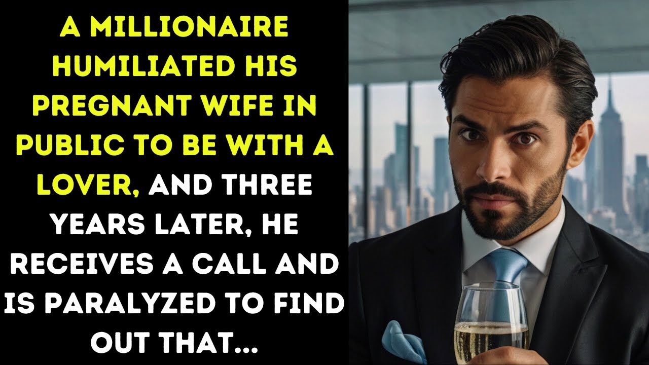 A millionaire humiliated his pregnant wife in public to be with a lover, and three years later, he