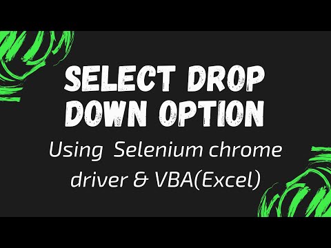 Select drop  down option  using  Selenium web driver | Chrome browser | VBA (Excel)
