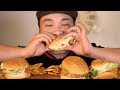ASMR Mukbang Eating Broadcasting With Thigh Burger Chicken Thigh Burger Subtitles Offered
