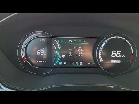 KIA e-Niro Rekuperation über die Paddels am Lenkrad (Maximal-Rekuperation!)