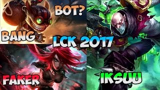 Faker Katarina, Bang Ziggs bot, Ikssu Singed at LCK 2017 Spring SKT v JAG