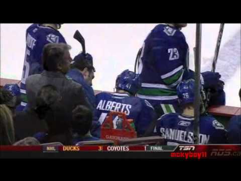 Jody Shelley's Sucker Punch On Andrew Alberts 12/28/2010