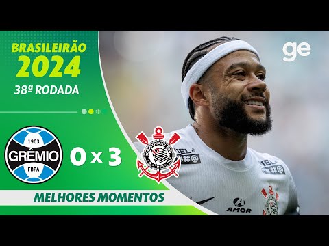 Gols e lances de Grêmio x Corinthians