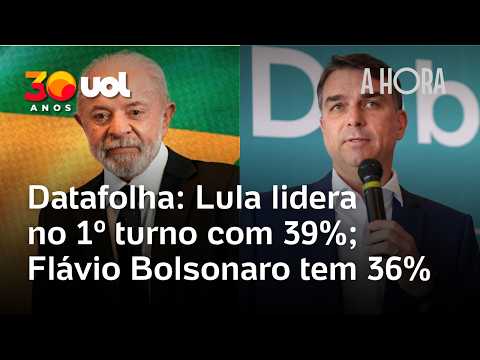 Datafolha: Lula lidera no 1º turno com 39%, e Flávio Bolsonaro tem 36% em pesquisa estimulada