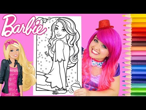 Coloring Barbie Crayola Coloring Book Page Prismacolor Colored Pencil | KiMMi THE CLOWN Video