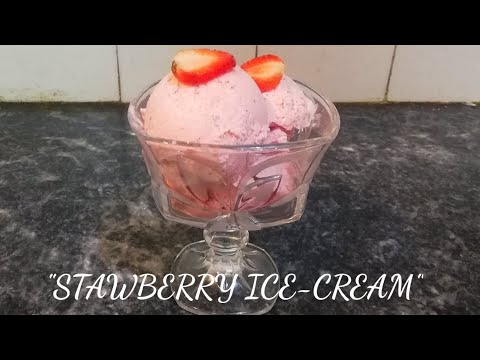 Homemade stawberry ice-cream recipe by Kitchen with Aru