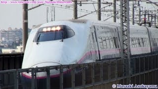 preview picture of video '[Full HD] JR East Shinkansen Series E2-1000 and Series E3-1000 J63＋L53 [February 1, 2013]'