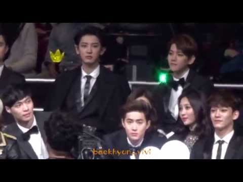 【HD】[Fancam] 141203 MAMA Reaction 이국주 조세호 performances EXO focus