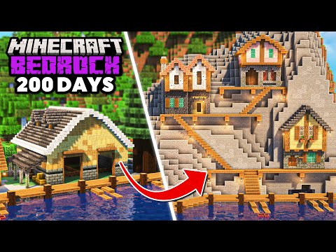 I Survived 200 DAYS of Hardcore BEDROCK Minecraft