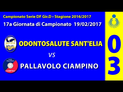 17a: Odontosalute Sant'Elia - Pallavolo Ciampino 0-3