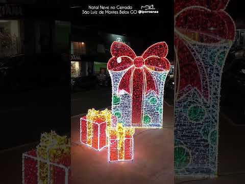 SÃO LUIZ DE MONTES BELOS GOIÁS, PROJETO VISÃO AÉREA - NATAL NEVE NO CERRADO AV. HERMÓGENES COELHO.