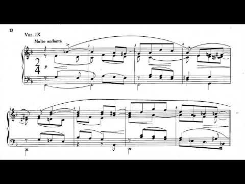Alban Berg - Twelve Variations on an Original Theme for Piano (1908) [Score-Video]