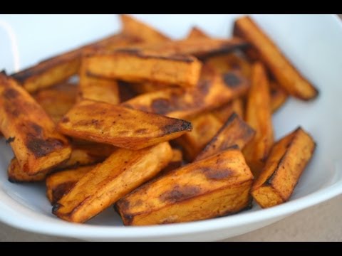How To Make Baked Sweet Potato Fries - Healthy Side Dish - So Easy! by Rockin Robin