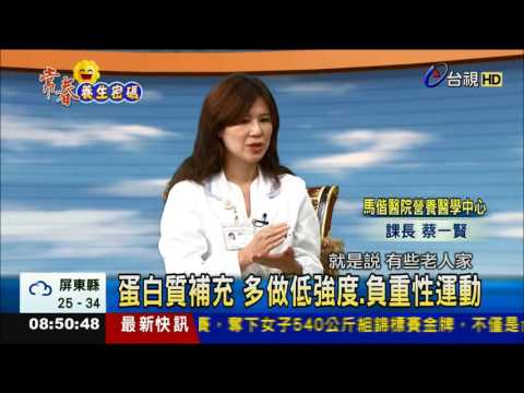 肌少症年輕化  30歲以後每年減少1% 2%