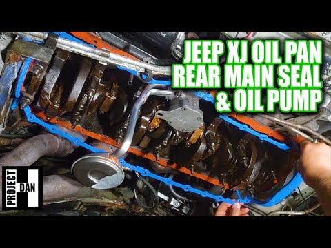 JEEP XJ OIL PAN - REAR MAIN SEAL - CONNECTING ROD BEARINGS - OIL PUMP UPGRADE - PICK UP  REPLACEMENT