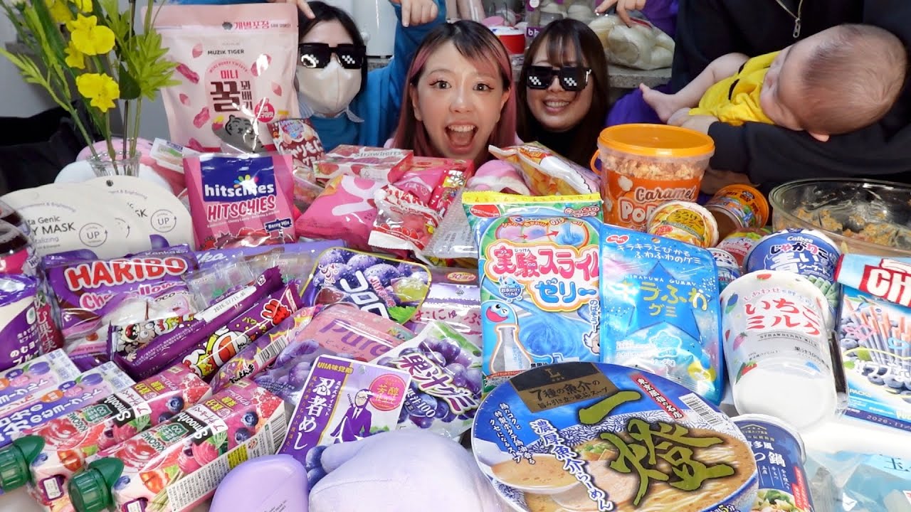 【チムkotty】遅すぎる新年会でカラー縛りで食べ物持ち寄ってみた🩷💙💛💜