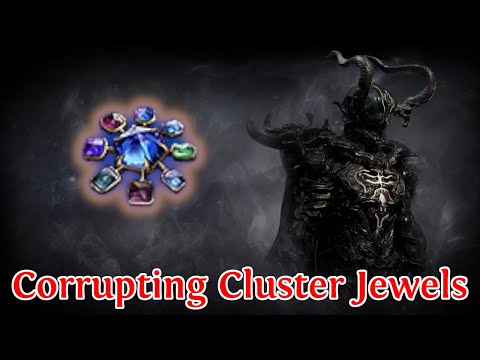 PATH OF EXILE 3.15 - CORRUPTING 20 AURA STACKER MEDIUM CLUSTERS - 40 EXALTED ORB GAMBLE!!