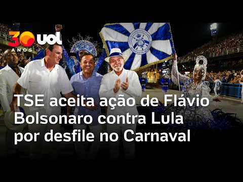 TSE aceita ação de Flávio Bolsonaro contra Lula por desfile no Carnaval