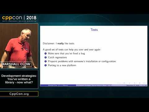 CppCon 2018: Marshall Clow “Development strategies: You've written a library - now what?”