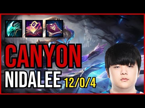 CANYON - NIDALEE vs. TALIYAH Jungle | KR GRANDMASTER | PATCH 11.1 | QUADRAKILL