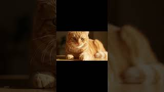 浮遊する水の玉で遊ぶ猫 Cat playing with floating water balls #cat  #water  #asmr #shorts #ai
