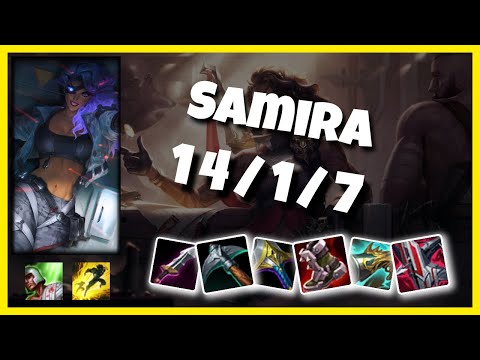 Samira vs Jhin KOREAN Challenger BOT (14/1/7) - v10.25