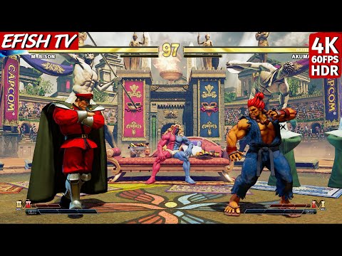 M. Bison vs Akuma (Hardest AI) - Street Fighter V