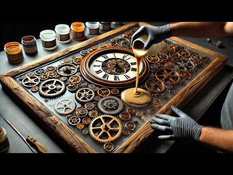 Epoxy Table Time Machine Portal to the Past with Laser Creality FALCON2 Pro