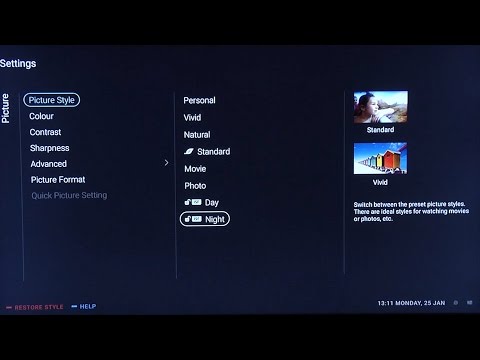 Philips 55PUS8601 4K TV Best Picture Settings