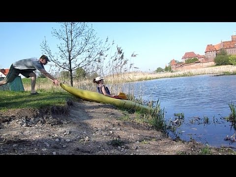 Malbork-wodne atrakcje-rzeka Nogat -zamek. Malbork view of the river Nogat.