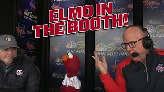 Elmo joins the Phillies' booth in the 3rd inning! ???? (Discussing ballpark food, Rocco, and more!)