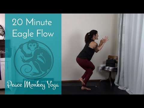 20 Minute Eagle Flow - Peace Monkey Yoga