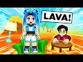 We Re STRANDED By LAVA In Roblox