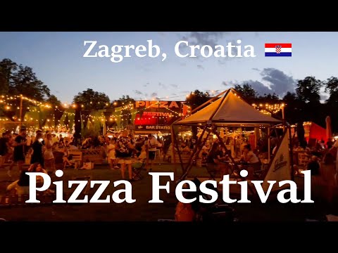 [Croatia Vlog] Pizza Festival @ Zagreb │ Early summer evening fun party │ European summer life