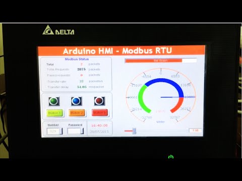 Arduino Modbus RTU - Control HMI via RS485