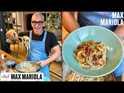 Spaghetti con Carciofi Guanciale e Pecorino - Ricetta di Chef Max Mariola