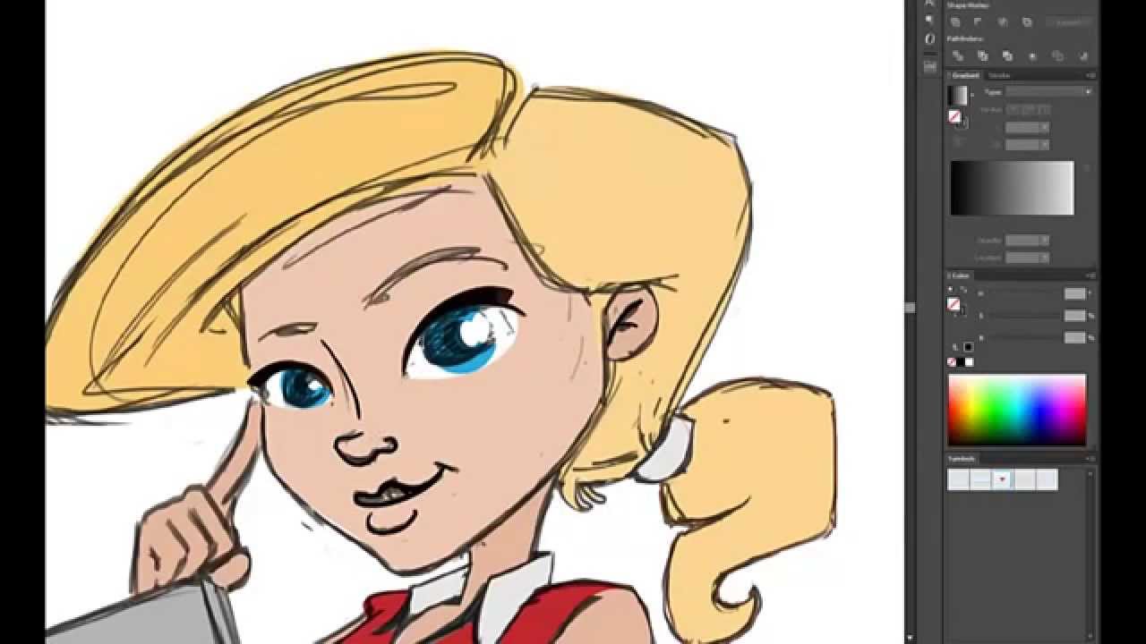 How to Draw a Vector Mascot | Business Girl With A Laptop