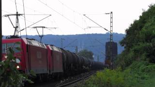 preview picture of video 'Bahnverkehr bei  Erpel / Linz am Rhein,August 2013.'