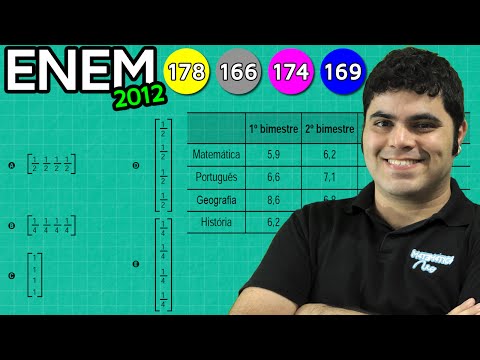 ENEM 2012 Mathematics #34 - Product of Matrices and Arithmetic Mean (controversial question)