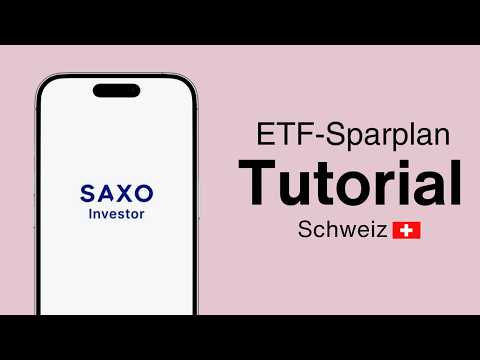 Saxo AutoInvest einrichten (ETF-Sparplan): So funktioniert’s | Tutorial 🇨🇭