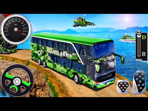 Army Soldiers Bus Driving Simulator 3D - Offroad US  Transport Duty Driver : Android Gameplay