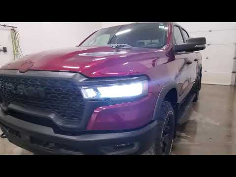 2025 Ram 1500 Rebel 4x4 Crew Cab 5'7" Box in Red for sale at Indian Head Chrysler Dodge Jeep Ram Ltd. in Indian Head, SK